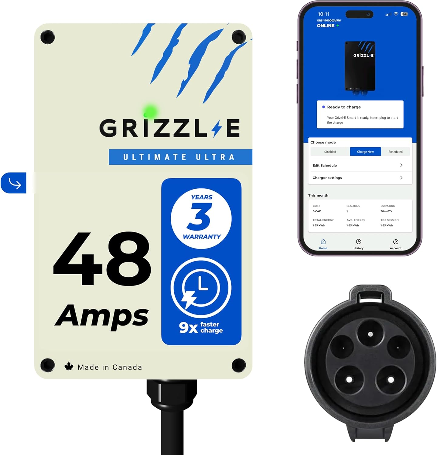 Level 2 EV Charger + Install | Grizzl-E Ultimate 48A | Wi-Fi & Canadian Made | Power Blitz Electrical - Image 5